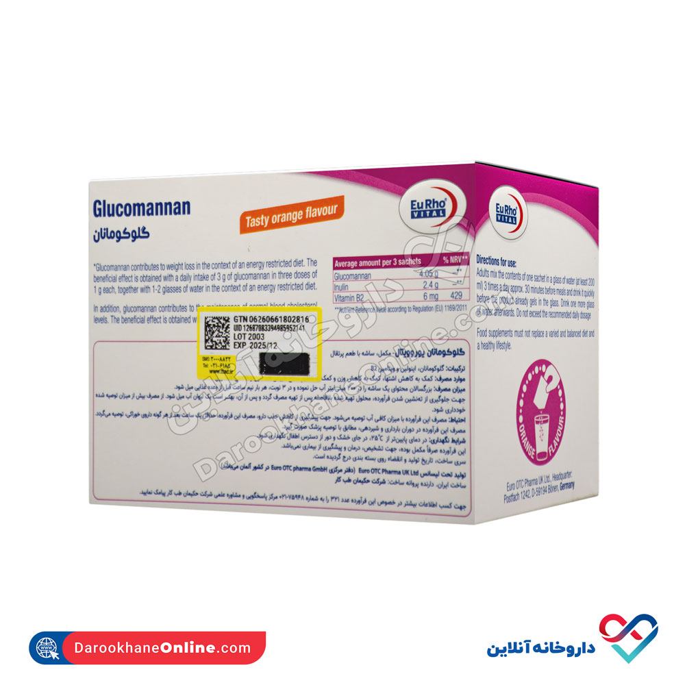 تصویر ساشه گلوکومانان یوروویتال 30 عددی